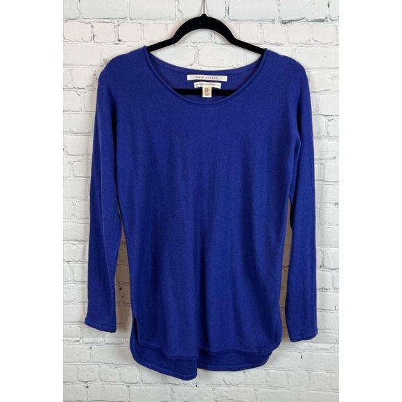 MAX STUDIO 100% extrafine merino wool royal blue sweater pullover size M - Picture 1 of 6